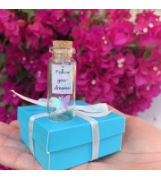 Inspirational gift for her, Butterfly, Engagement gift, Message in a bottle, Best Friend gift, Girlfriend Gift, Follow your dreams, Wish Jar