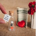 Personalized gift for girlfriend or boyfriend Tiny Message in a Bottle Love Greeting card Funny Valentine card Boyfriend gift