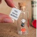 Personalized gift for girlfriend or boyfriend Tiny Message in a Bottle Love Greeting card Funny Valentine card Boyfriend gift