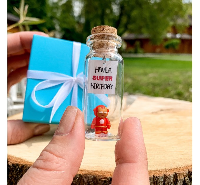 Birthday Present Best Friend 30th Marvel Gift For Him Miniature Superhero In A Bottle Avengers Gift For Boyfriend Happy Birthday