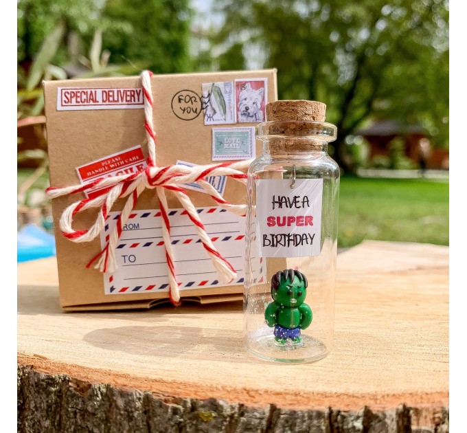 Birthday Present Best Friend 30th Marvel Gift For Him Miniature Superhero In A Bottle Avengers Gift For Boyfriend Happy Birthday