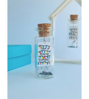 Happy Birthday Decorative Bottle, Stranger Things Inspired Funny Birthday Gift for Best Friend, Boyfriend Or Girlfriend Miniature Wish Jar