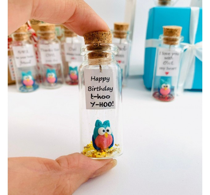 Long Distance Relationship Gift Owl Bottle Boyfriend Gift Cute Girlfriend Gift Personalized Christmas Valentines Birthday Gift Miss You