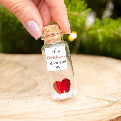 Christmas gift for boyfriend Personalized wish jar Romantic gift for girlfriend Cute Xmas present Holiday gift for him New Year gift