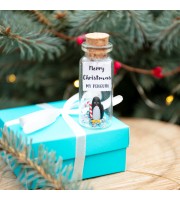 Secret santa gift for men Cute gift for boyfriend Funny secret santa gift Penguin gift Cute Christmas gift Wish jar