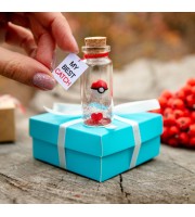 Anniversary Boyfriend Gift Pokemon Valentine Pokeball Valentines day Girlfriend Gift Pokemon Go Present for her or for him Cute gift Miniature