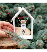 Penguin Christmas gift for her Secret santa gift for women Merry Christmas wish jar Penguin lovers gift