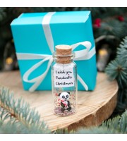 Panda Bear Christmas Miniature Holiday Gift Idea for girlfriend Cute boyfriend gift Funny best friend gift Panda lovers Christmas gift