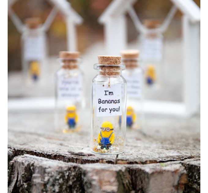 Funny boyfriend gift Cute gift for girlfriend You're one in a Minion Present for her Miniature gift for him Cartoon lover