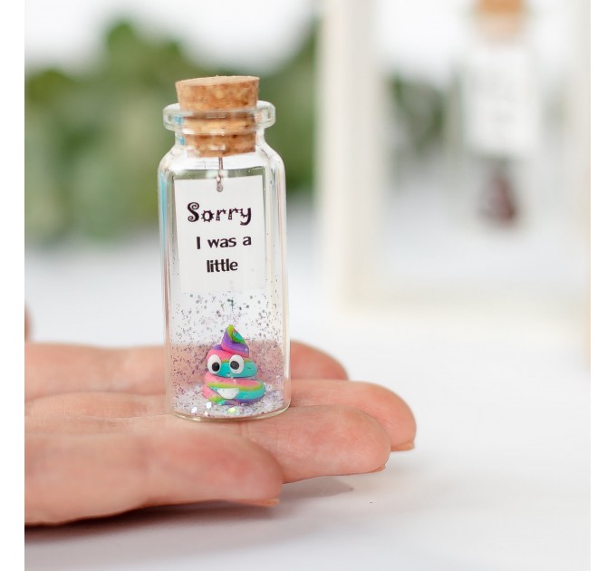 Apology Gift I'm Sorry Gift Poop emoji present, forgive wish jar, please forgive me gift wife, girlfriend, friend, forgiveness