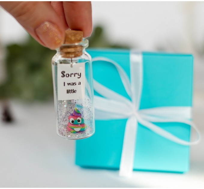 Apology Gift I'm Sorry Gift Poop emoji present, forgive wish jar, please forgive me gift wife, girlfriend, friend, forgiveness