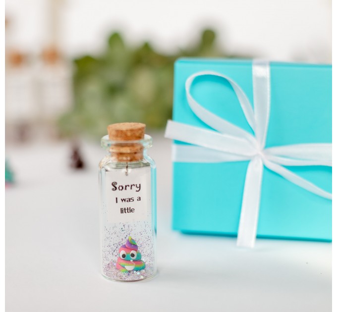 Apology Gift I'm Sorry Gift Poop emoji present, forgive wish jar, please forgive me gift wife, girlfriend, friend, forgiveness