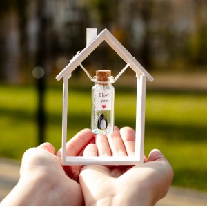 I love you gift for girlfriend Anniversary gift for boyfriend Miniature penguin Small gift for wife Personalized gift for husband