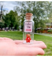 I love you 3000 Unique gift for him Anniversary Gift for Boyfriend Superhero Gift For Him Movie Loves Gift Miniature Wish Jar For Men