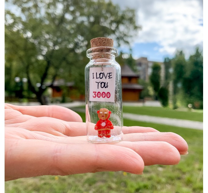 I love you 3000 Unique gift for him Anniversary Gift for Boyfriend Superhero Gift For Him Movie Loves Gift Miniature Wish Jar For Men