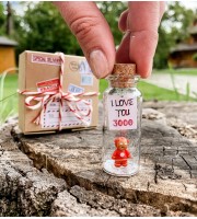 I love you 3000 Unique gift for him Anniversary Gift for Boyfriend Superhero Gift For Him Movie Loves Gift Miniature Wish Jar For Men