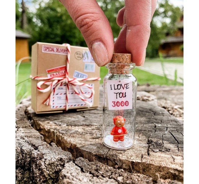 I love you 3000 Unique gift for him Anniversary Gift for Boyfriend Superhero Gift For Him Movie Loves Gift Miniature Wish Jar For Men