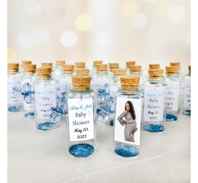 Custom message baby shower favors for guests, personalized party keepsakes with save the date, Its a girl party keepsakes for guests