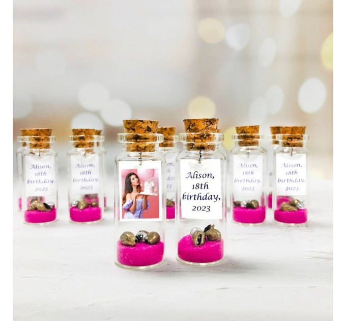 Sweet sixteen favors keepsake for guests, Personalized message in bottle, Mis quince favor in bulk, XV favors for guests, Sweet 16 keepsake