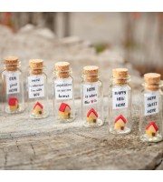 Valentines Day Gift for Wife or Husband Meaningful Gift for Boyfriend or Girlfriend Miniature House and Message in a Bottle Romantic Present