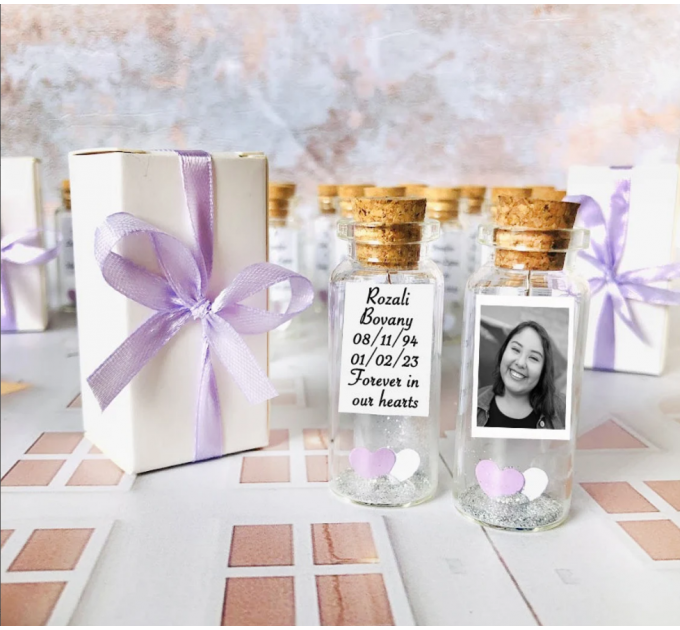 In loving memory of sister keepsake, funeral favors with photo, loss of sister memorial gift, sister memorial for funeral, funeral keepsake