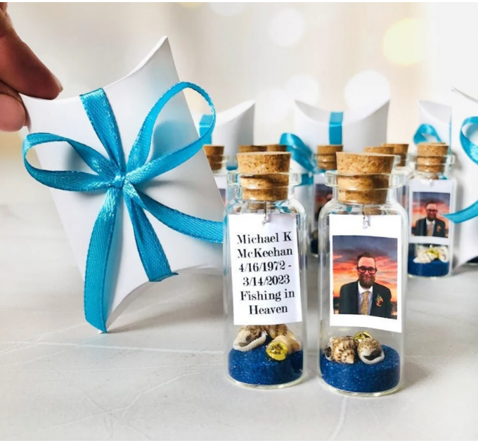 Funeral Photo Favors for guest In Bulk, Personalized Loss of dad