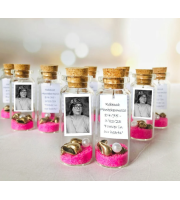 Funeral Photo Favors for guest In Bulk, Personalized Loss of dad memorial guests gifts, Celebration of life favor, Mini bottle as Grief Gift