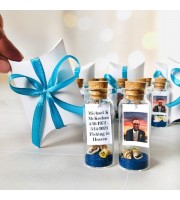 In memory of grandpa Favors for funeral with Photo, Celebration of life Wholesale gifts for guests, Sand and Shell Jar Sympathy Gift in Box