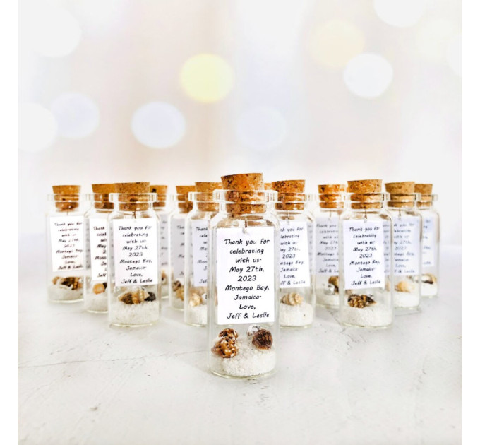 Wedding anniversary Party Favors for Guests, White party invitation in bulk, Guest gift, Message in a bottle keepsake, Nautical party favor