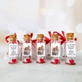 1st anniversary party favors for guests, Romantic heart in a bottle souvenirs in bulk, personalized message in a bottle, Engagement favors