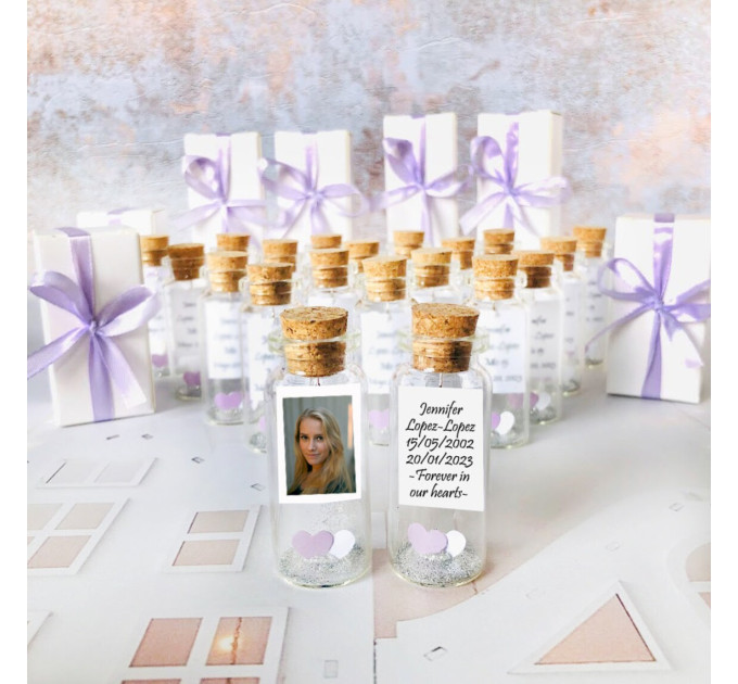 Mother Funeral favor With Photo, Loss of Mom Memorial Gift, Celebration of life favors, Sympathy Guest Gift, Forever in our hearts