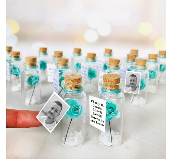 Funeral party favors, Friend Memorial Gift, Sympathy keepsakes for guests, Bulk gfts at a funeral with photo, Loss of friend sympathy gifts
