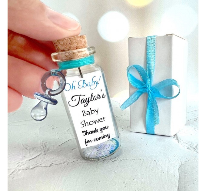 Custom Baby Shower Party Favors Personalized for guests, Thank You Gifts to save the date, Miniature Baby Pacifier guest souvenir