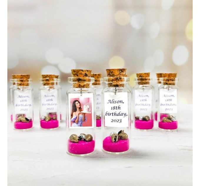 Sweet 16 favors with photo, Custom birthday party favor, Quinceanera favor in bulk, Save the date keepsake for guests, Unique party favors