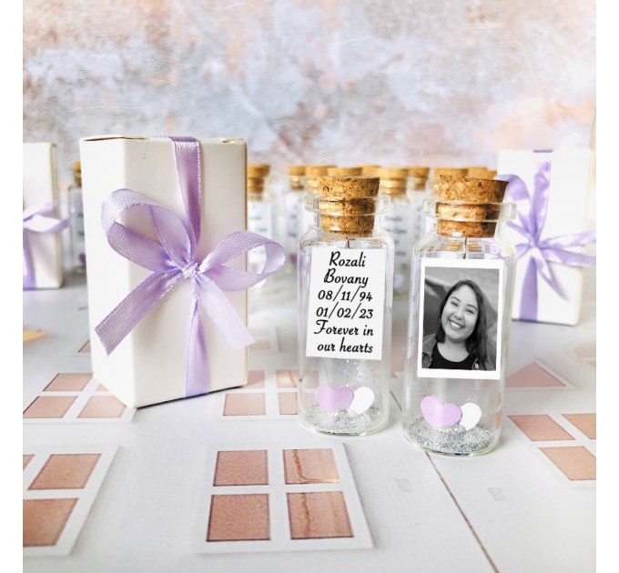 In loving memory of sister keepsake, funeral favors with photo, loss of sister memorial gift, sister memorial for funeral, funeral keepsake