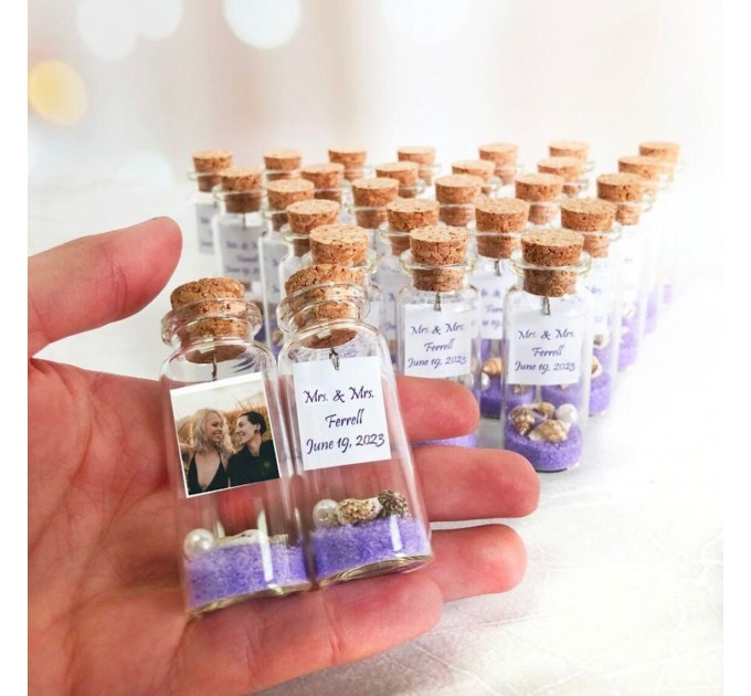 She Popped The Question, She Said Yes! / LGBT+ Beach Engagement Party Favors for guests with Photo, Future mrs and mrs engagement guest gift