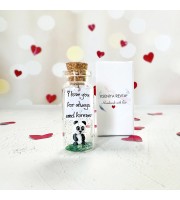 Valentine's Day Gift rubber duck lover gift, message in a bottle friend gift, funny gift for him, handmade gift for her, funny gift for mom