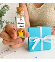 Mini gift box with little duck for Anniversary, Personalized soulmate gift, Miniature Rubber Duck, BFF Birthday Gift For Her Girlfriend Gift