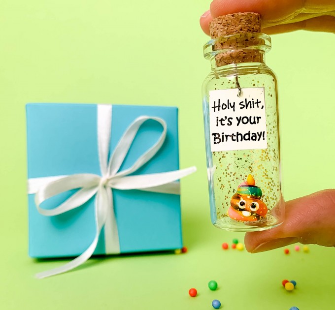 Funny Birthday Gift For Friend Poop Bday Gift For Boyfriend Gag Gift For Coworker Humorous Present For Him or Her Small Joke Birthday Gift