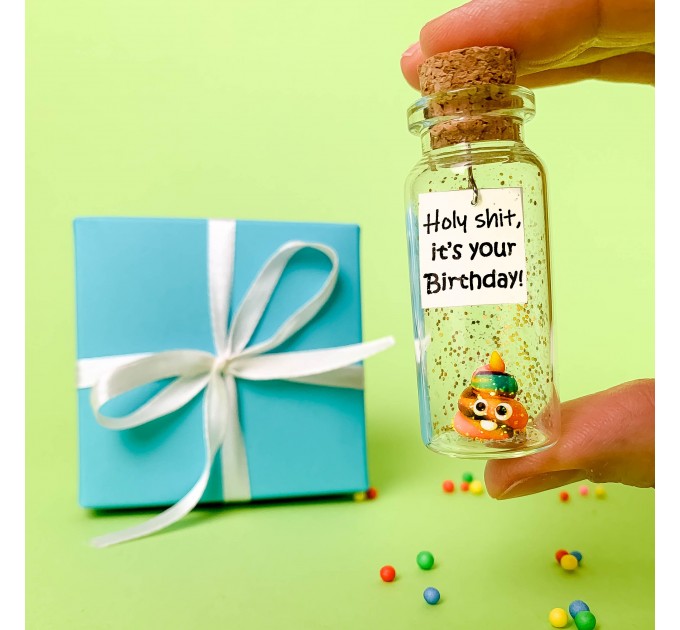 Funny Birthday Gift For Friend Poop Bday Gift For Boyfriend Gag Gift For Coworker Humorous Present For Him or Her Small Joke Birthday Gift