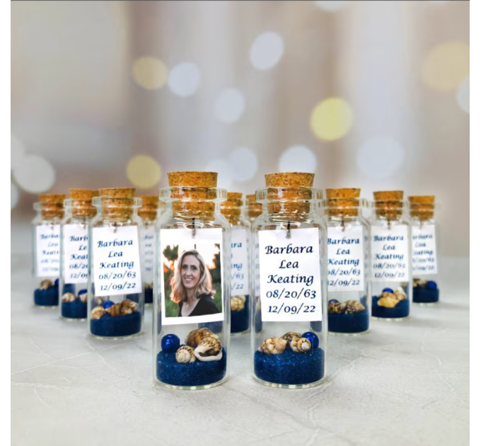 Sister passing keepsake for funerals, Celebration of life favor for guest, Funeral giveaways, Bulk guest gifts, Personalized forget me not