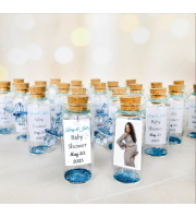 Baby Shower Favors for Guests, Personalized Baby Favors, A Baby is Brewing, Message in a bottle with photo, Girl Baby Shower