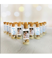 White Wedding Favors for Guests, Custom Photo Favors for Nautical party, Save our date guests gifts, Personalized beach in a bottle favors