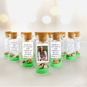 50th Birthday Anniversary Favors For Guests, Custom Favors With Photos, Cruise Party Favors, Personalized Message in a Bottle Favors