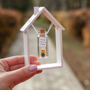 Funny boyfriend gift Cute gift for girlfriend You're one in a Minion Present for her Miniature gift for him Cartoon lover