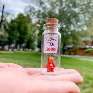 I love you 3000 Unique gift for him Anniversary Gift for Boyfriend Superhero Gift For Him Movie Loves Gift Miniature Wish Jar For Men