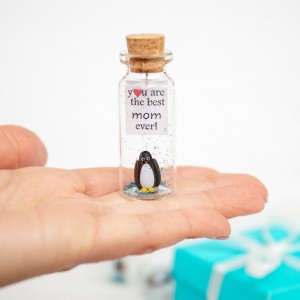 Personalized Mothers Day Gift from daughter Penguin Gift Arctic animal lover gift Custom gift for mom Cute gifts from granddaughter Grandma