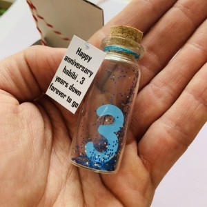 3rd anniversary gift for husband, wedding anniversary for wife, wish jar, 1st anniversary, message in a bottle, inexpensive gift for him