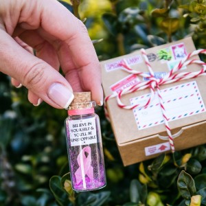 Believe in yourself Inspirational Gift for Her, Breast Cancer Gifts, Cancer gift for mom, Support Friend Uplifting gift, Pink Cancer Ribbon