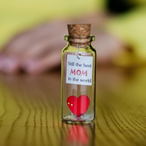 Mothers Day Gift from Daughter, From Son, Personalized First Mother's Day Message in a Bottle, Small Wish Jar, MAMA Mommy Mother MOM